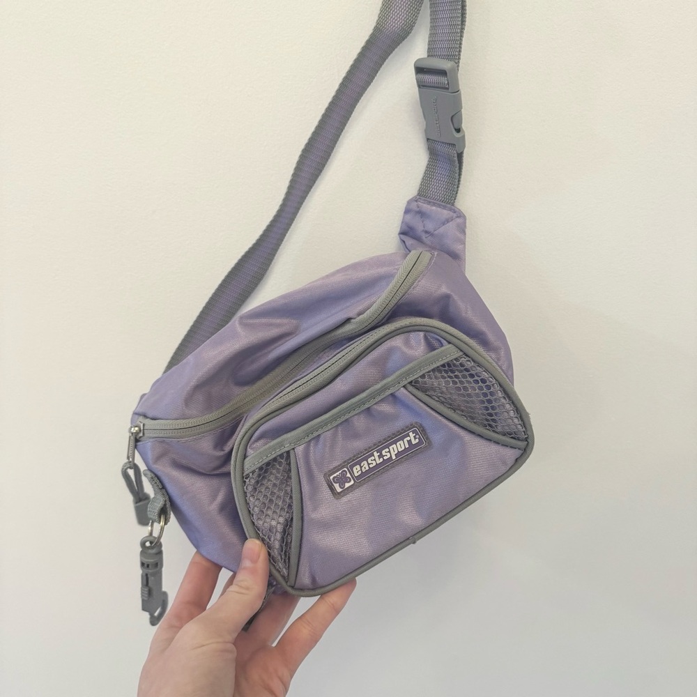 NWOT Vintage 90’s East Sport purple butterfly belt bag crossbody
